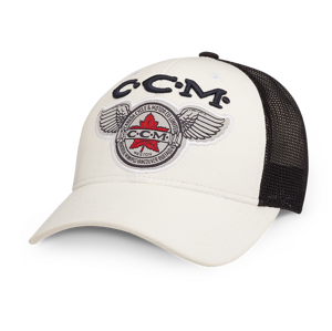 CCM Kšiltovka CCM Heritage Wings Mesh Back Cap SR, bílá, Senior